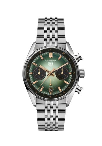 TAG Heuer Carrera Chronograph Glass Box Stainless Steel / Green / Middle East Edition